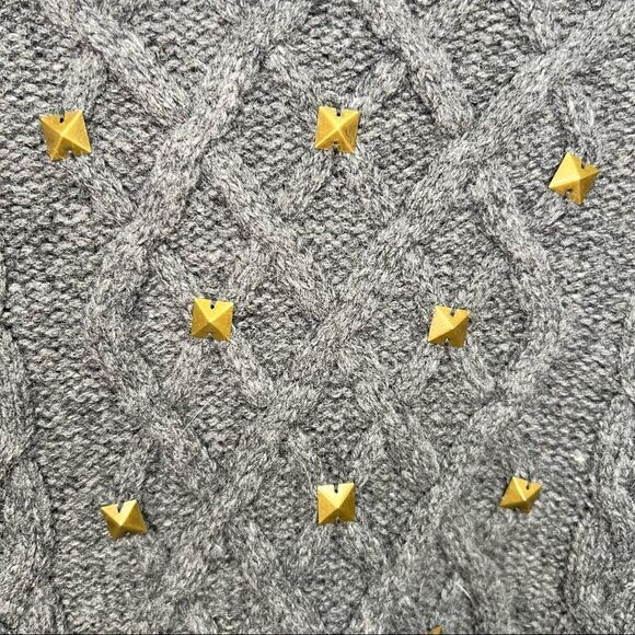 Joe Fresh Lambswool Grey Cable Knit Tunic Sweater Size M - Picture 4 of 7